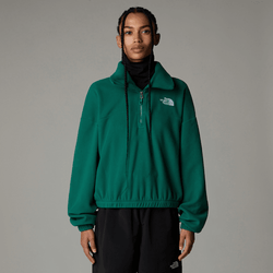 The North Face Women's 100 Glacier 1/2 Zip Fleece Evergreen