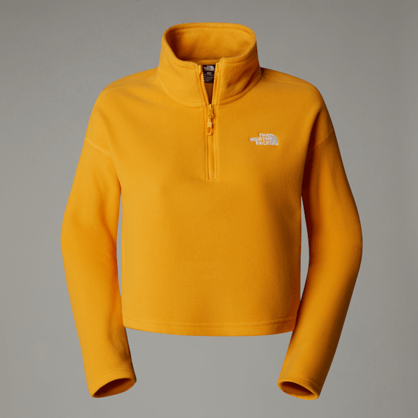 The North Face Women’s 100 Glacier Cropped 1/4 Zip Fleece Summit Gold