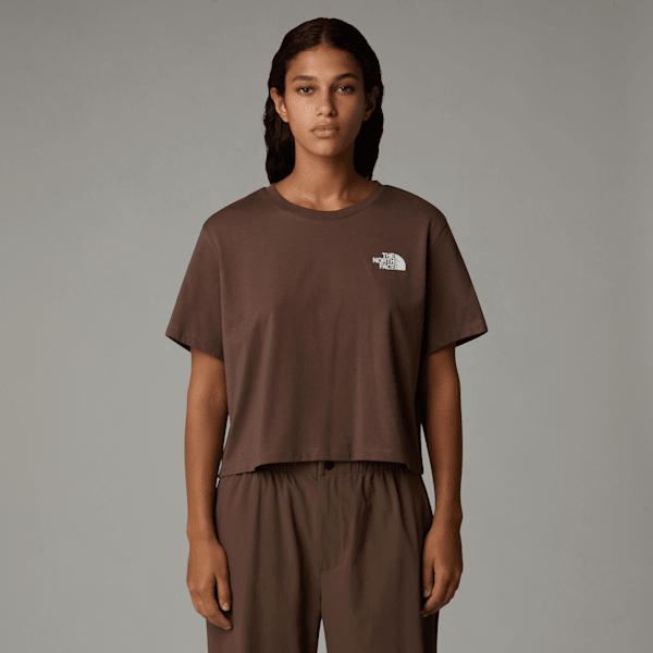 The North Face Women’s Cropped Simple Dome T-shirt Smokey Brown