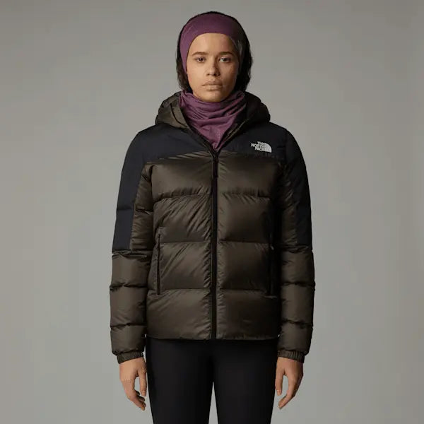 The North Face Women's Diablo Down 2.0 Hooded Jacket Smokey Brown Black Heather-tnf Black