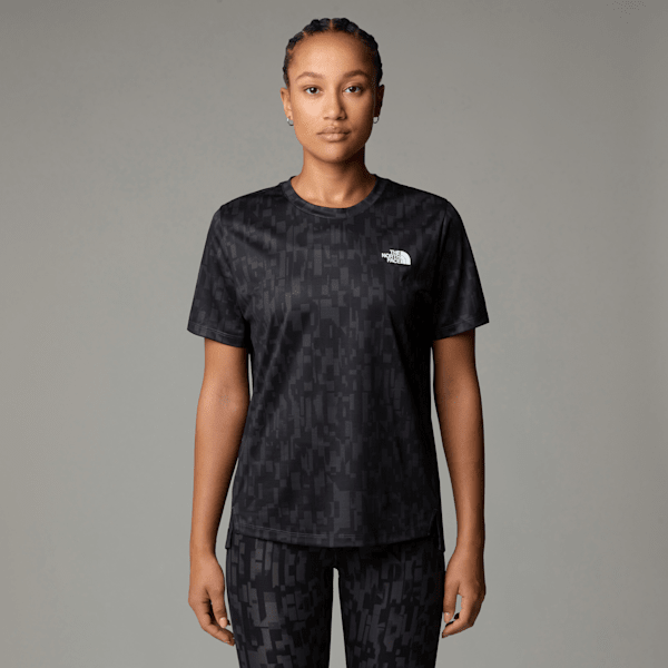 The North Face Women's Flex Printed T-shirt Asphalt Grey Patchwork Print