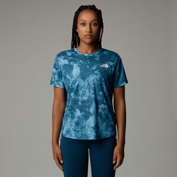 The North Face Women's Flex Printed T-shirt Mallard Blue Micro Halfdome Print