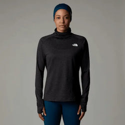 The North Face Women's Flex Warm Funnel Neck Top Tnf Black Light Heather