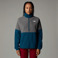 The North Face Women's Glacier Heavyweight 1/2 Zip Fleece Midnight Petrol-smoked Pearl