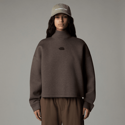 The North Face Women's Mock Neck Sweatshirt Smokey Brown Heather