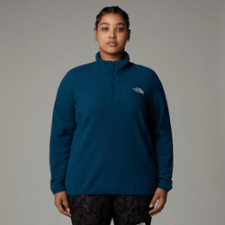 The North Face Women's Plus Glacier 1/4 Zip Fleece Midnight Petrol