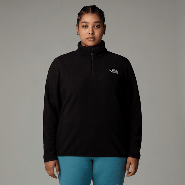 The North Face Women's Plus Glacier 1/4 Zip Fleece Tnf Black-npf