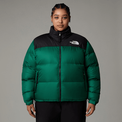 The North Face Women’s Plus Retro Nuptse Down Jacket Evergreen-tnf Black