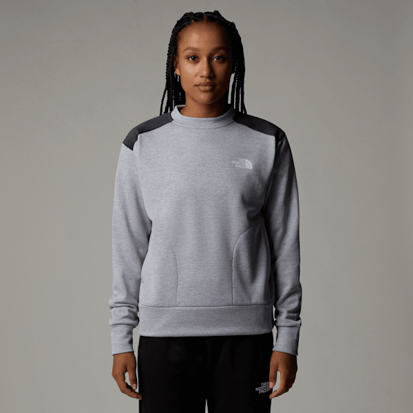 The North Face Women’s Reaxion Fleece Sweatshirt Tnf Light Grey Heather-asphalt Grey