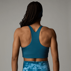 The North Face Women’s Reversible Flex Printed Bra Mallard Blue Micro Halfdome Print