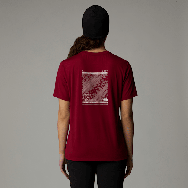 The North Face Women's Topographic Foundation T-shirt Beetroot