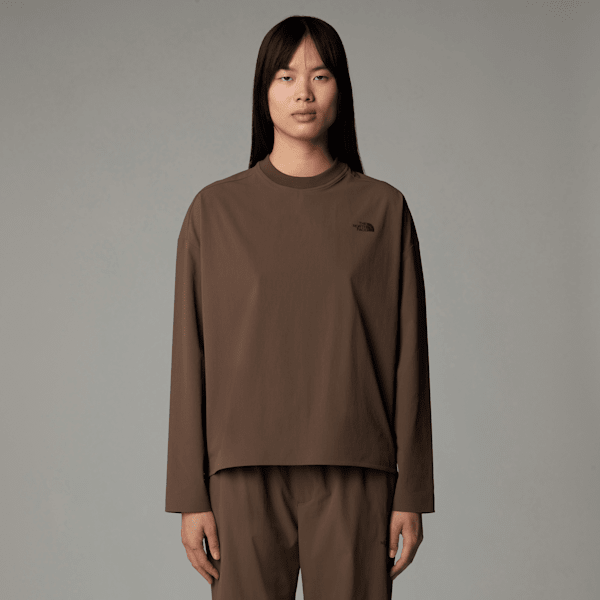 The North Face Women's Woven Long-sleeve T-shirt Smokey Brown