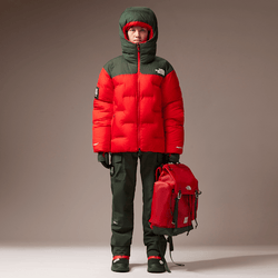 The North Face The North Face X Undercover Soukuu Cloud Down Nuptse Jacket Dark Cedar Green-high Risk Red 