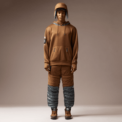 The North Face The North Face X Undercover Soukuu Dotknit Double Hoodie Sepia Brown-concrete Grey 