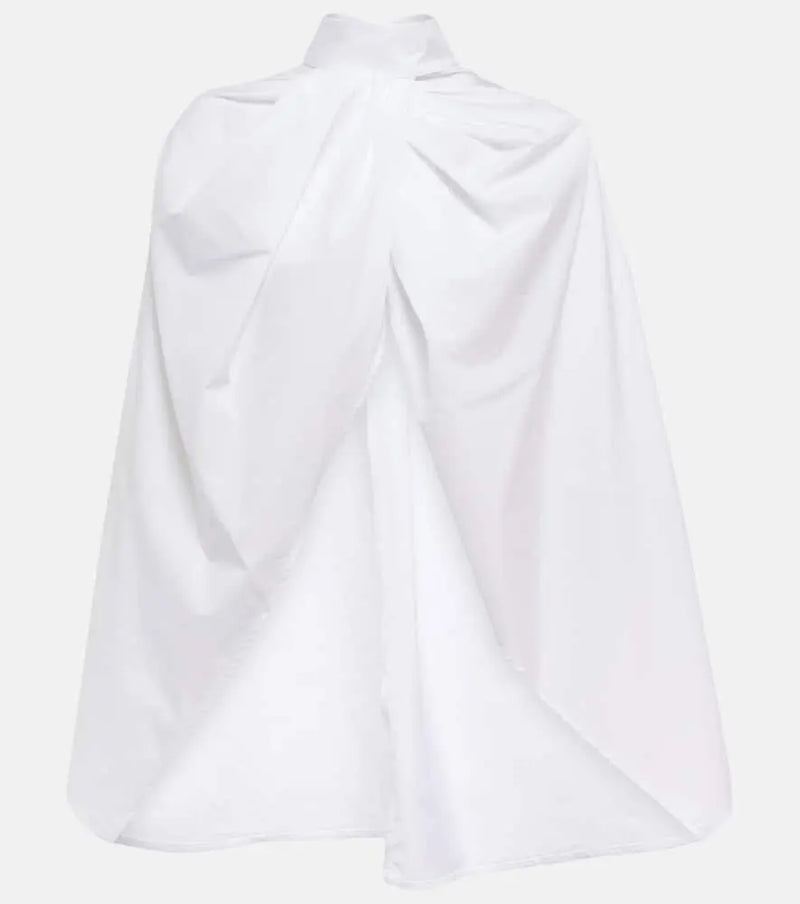 The Row Aleida cotton cape shirt | LYBSTORE