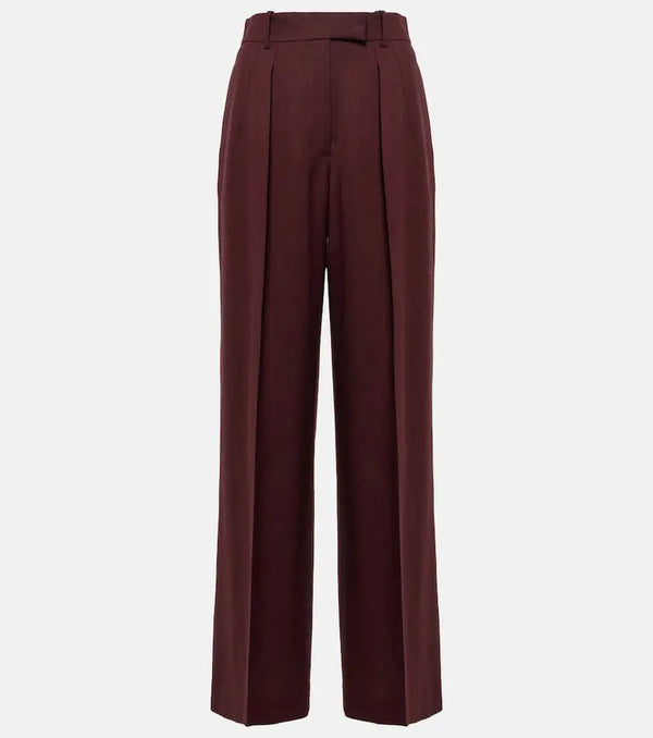 The Row Antone high-rise virgin wool wide-leg pants | LYBSTORE