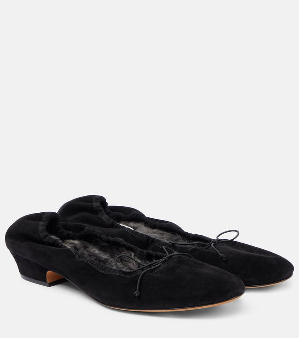 The Row Awar suede ballet flats