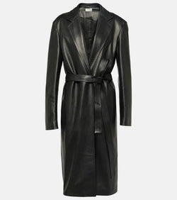 The Row Babil leather coat