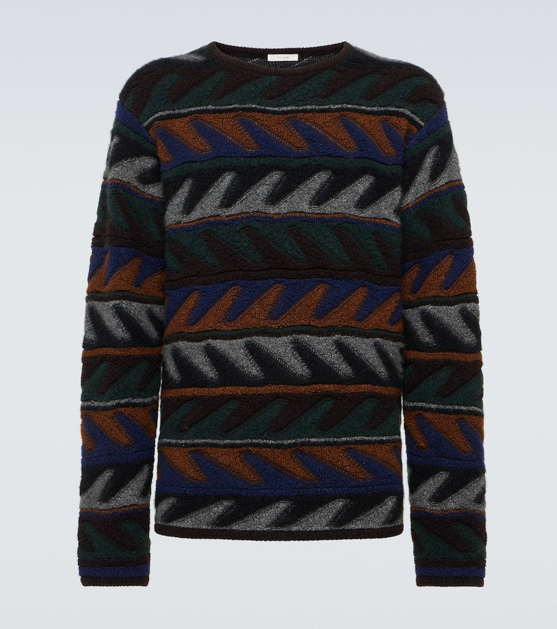 The Row Bakou intarsia cashmere and silk sweater