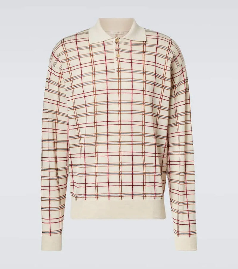 The Row Balthus wool and silk-blend polo sweater