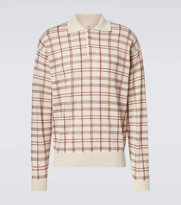 The Row Balthus wool and silk-blend polo sweater | LYBSTORE