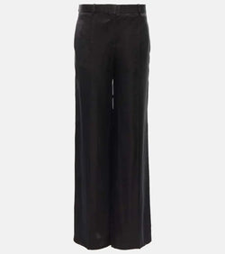 The Row Bany low-rise straight satin pants | LYBSTORE