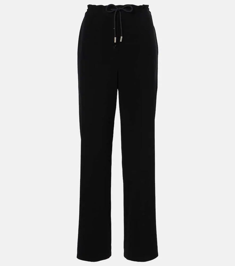 The Row Bonnette wool-blend crêpe straight pants | LYBSTORE