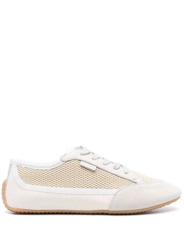 The Row Bonnie Canvas And Leather Sneakers