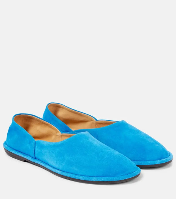 The Row Cana suede ballet flats