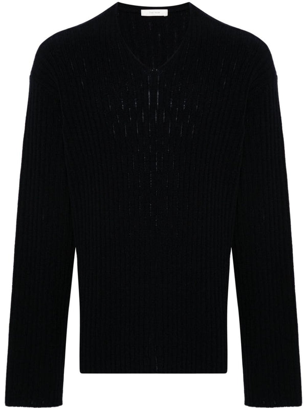 The Row Cashmere V Necked Sweater