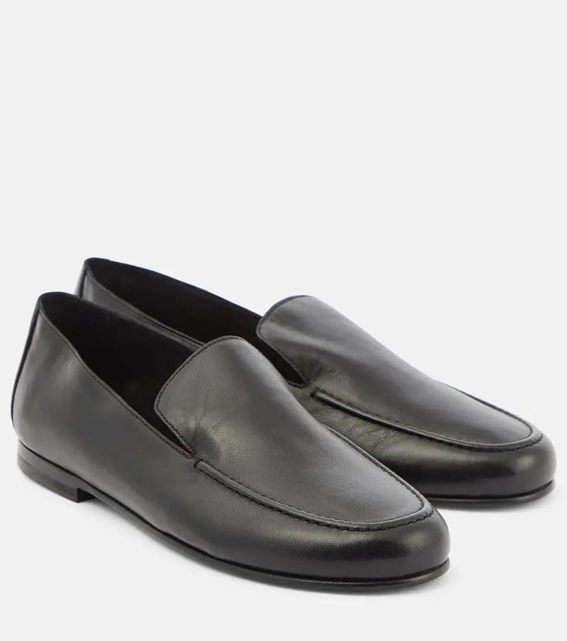 The Row Colette leather loafers