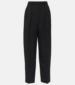 The Row Corby high-rise wool twill straight pants