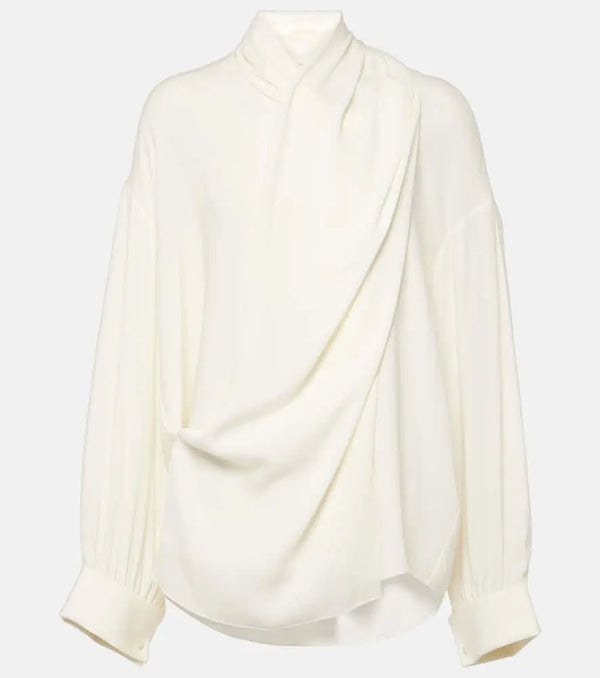 The Row Darnelle oversized silk blouse | LYBSTORE