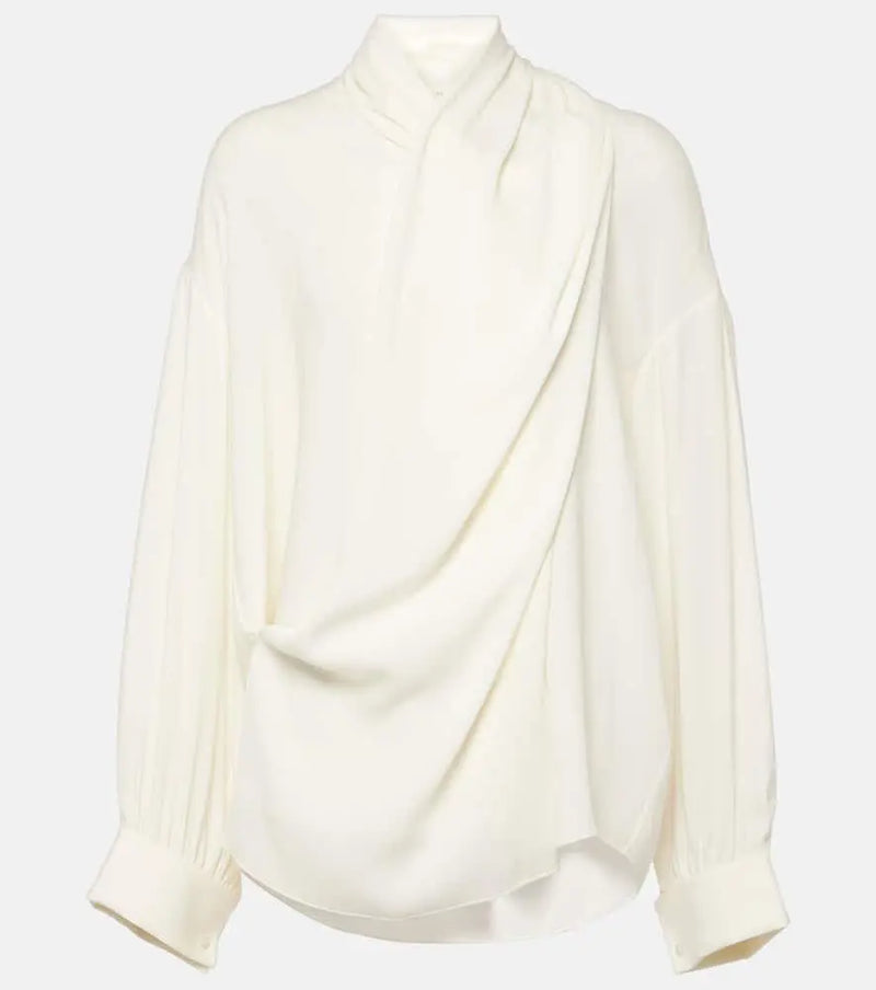 The Row Darnelle oversized silk blouse | LYBSTORE