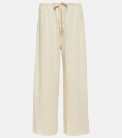 The Row Delphine silk and cotton sweatpants | LYBSTORE