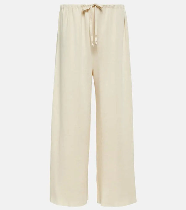 The Row Delphine silk and cotton sweatpants | LYBSTORE