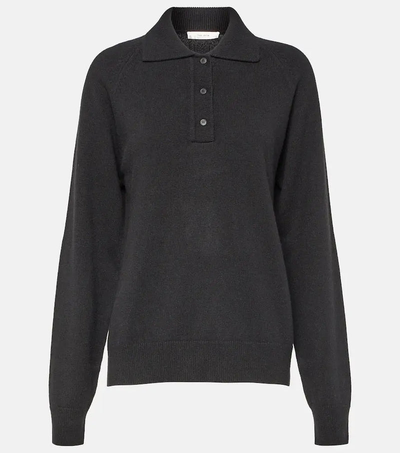 The Row Eli cashmere polo sweater | LYBSTORE