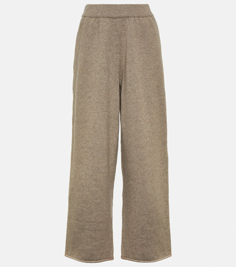 The Row Emely cashmere wide-leg pants | LYBSTORE