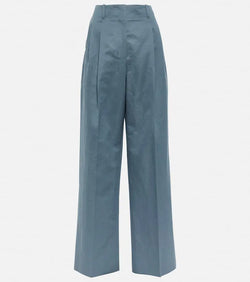 The Row Gaugin high-rise cotton and ramie pants | LYBSTORE