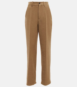 The Row Gustavo high-rise wool-blend pants