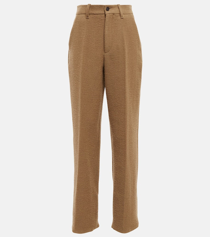 The Row Gustavo high-rise wool-blend pants