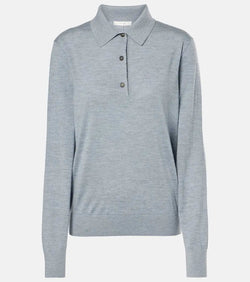 The Row Harlette cashmere polo sweater