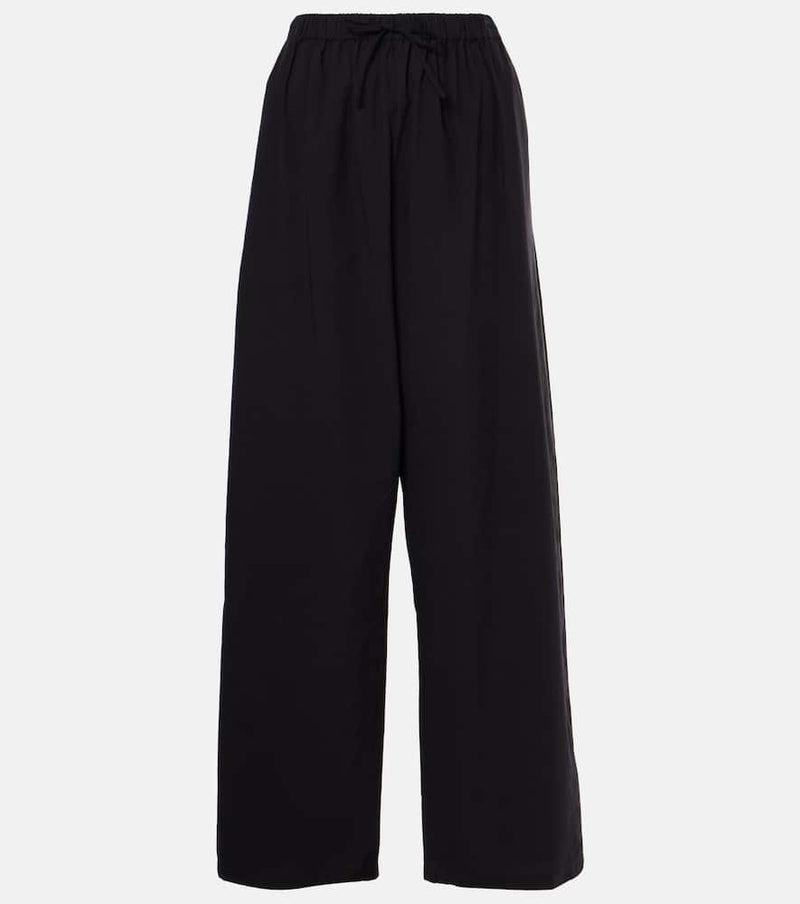 The Row Hubert cotton wide-leg pants