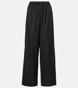 The Row Hubert wool wide-leg pants | LYBSTORE