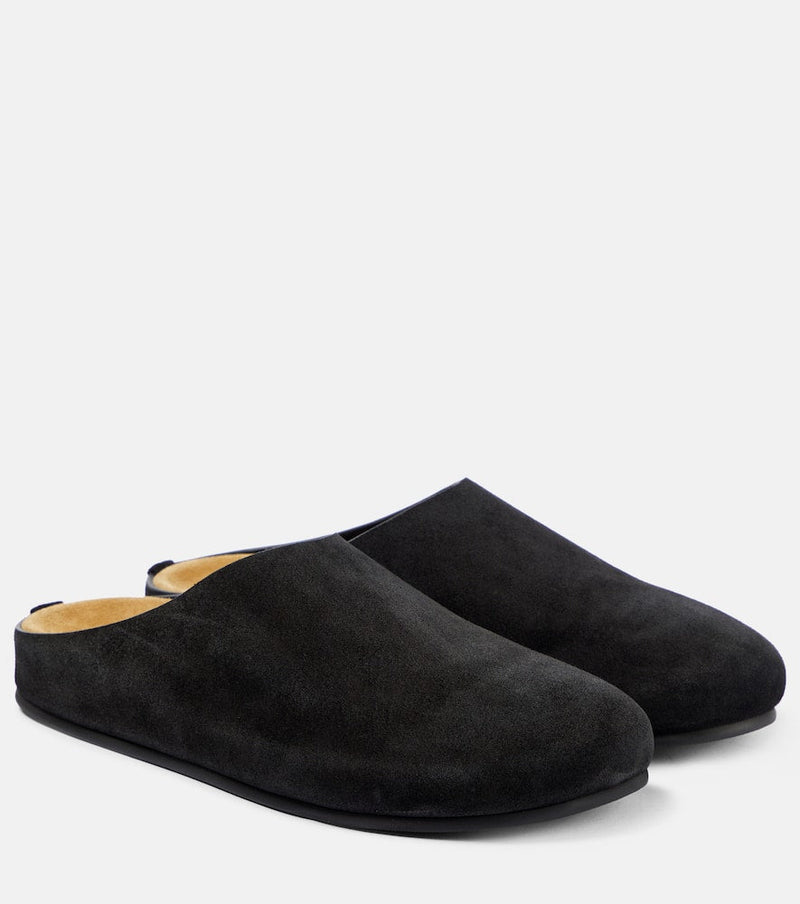 The Row Hugo suede mules