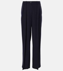 The Row Igor low-rise wool wide-leg pants