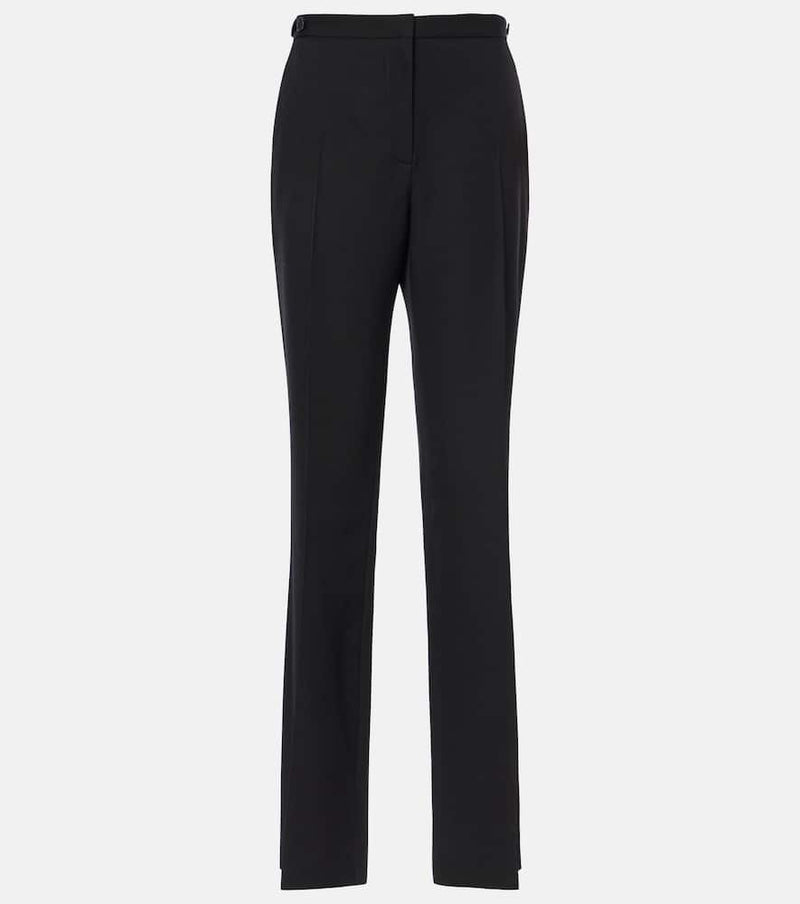 The Row Jesse mid-rise wool straight pants