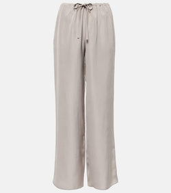 The Row Jugi mid-rise silk wide-leg pants