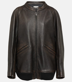 The Row Kengia leather jacket