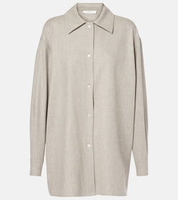 The Row Komako wool and cashmere shirt